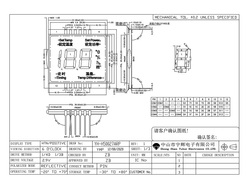 電磁爐LCD液晶屏 電磁爐LCD液晶屏